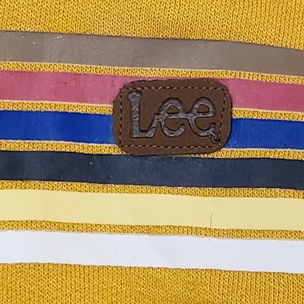 Lee Hoodie Boys 4T Yellow Pullover Sweatshirt Stripe Logo Fleece‎ 19005513